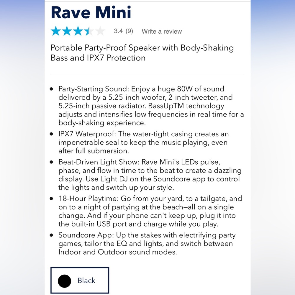 Preowned Rave Mini- Black - Picture 8 of 8